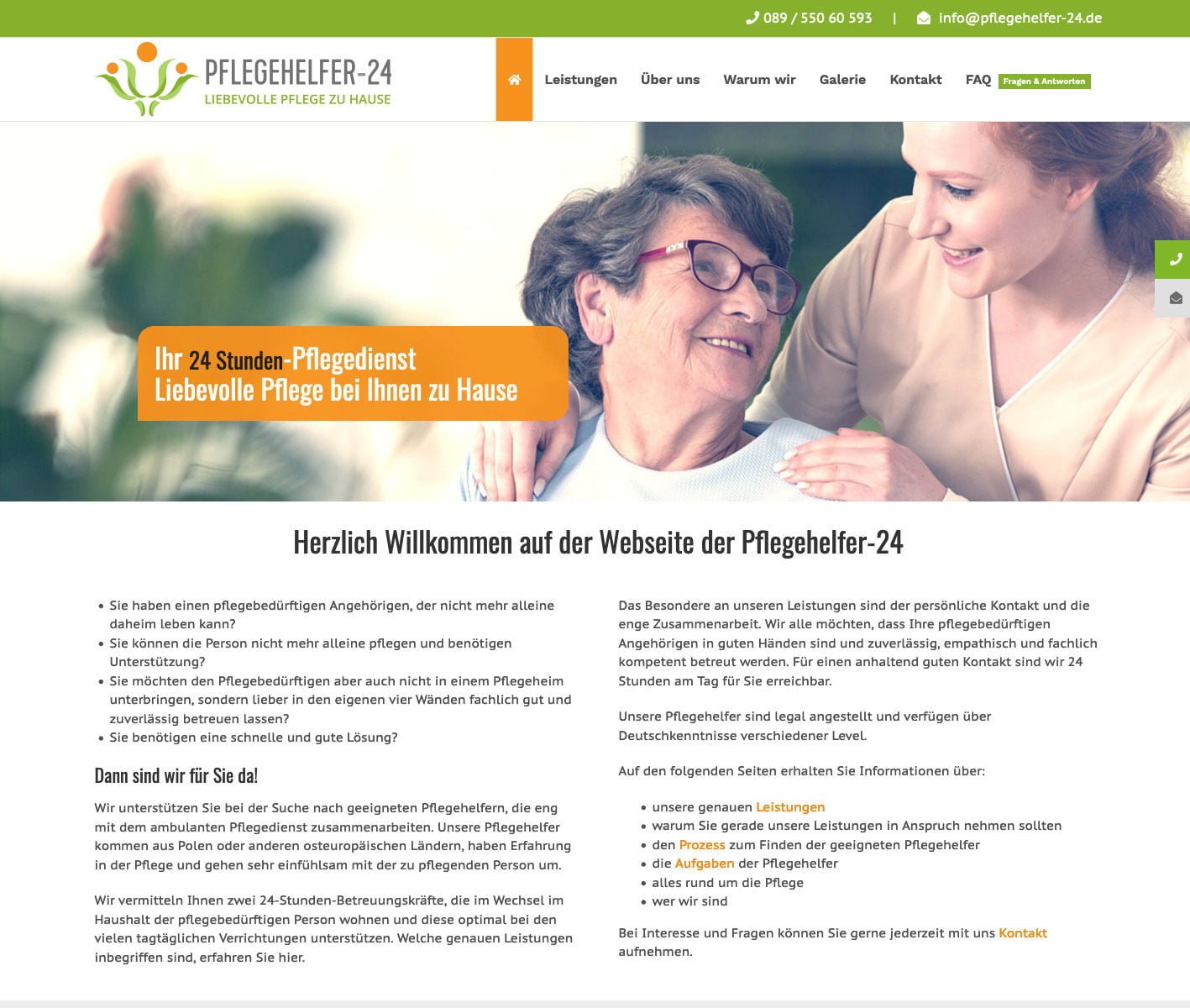 Webdesign Pflegehelfer24 preview