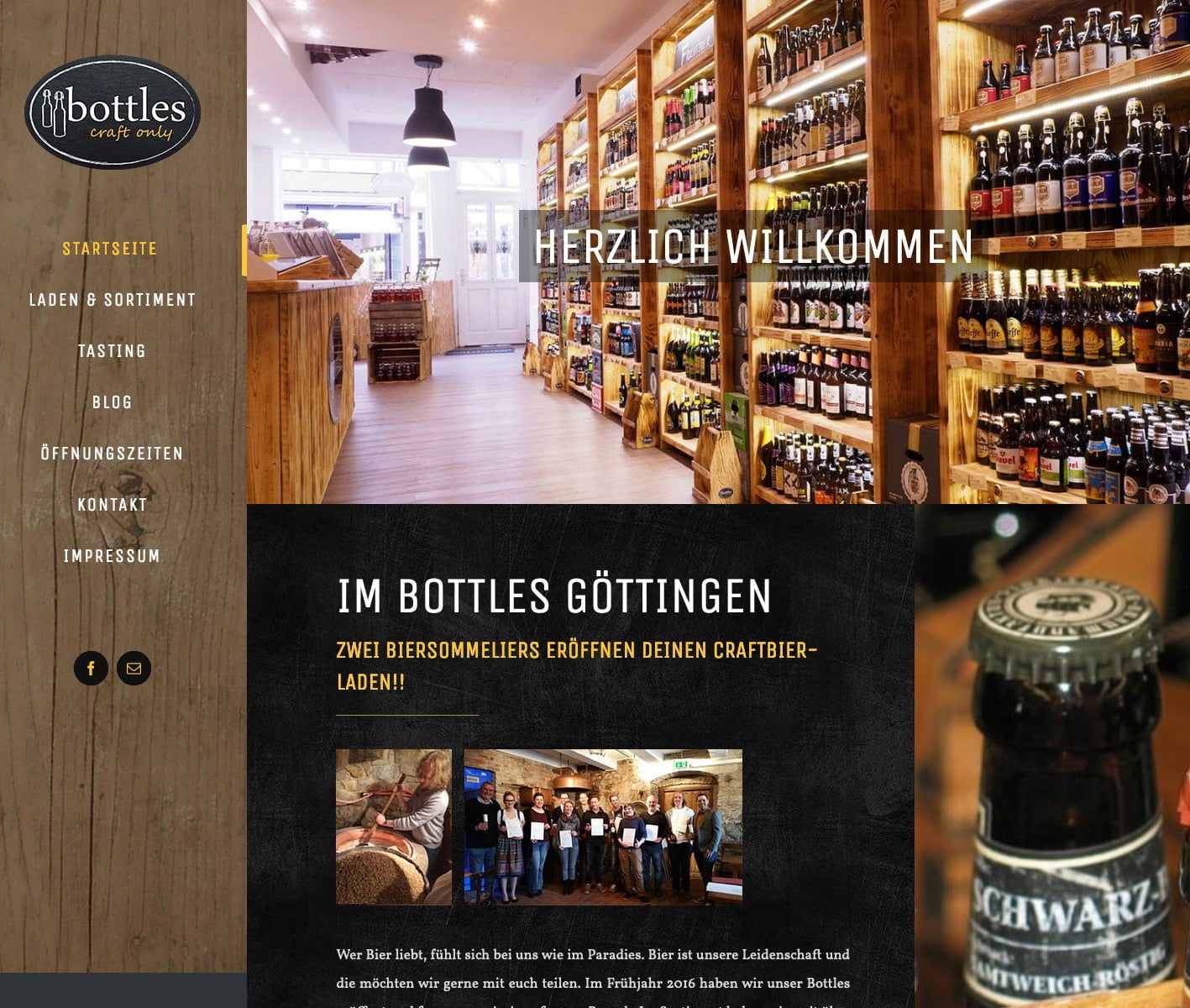 Webdesign Shop Bottles Goettingen preview 2