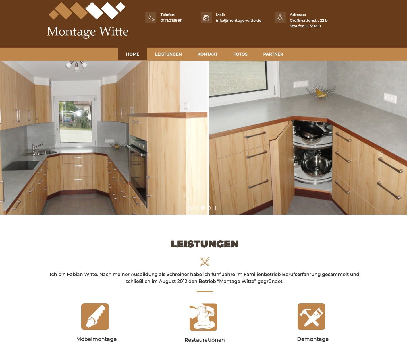 webdesign montage witte preview