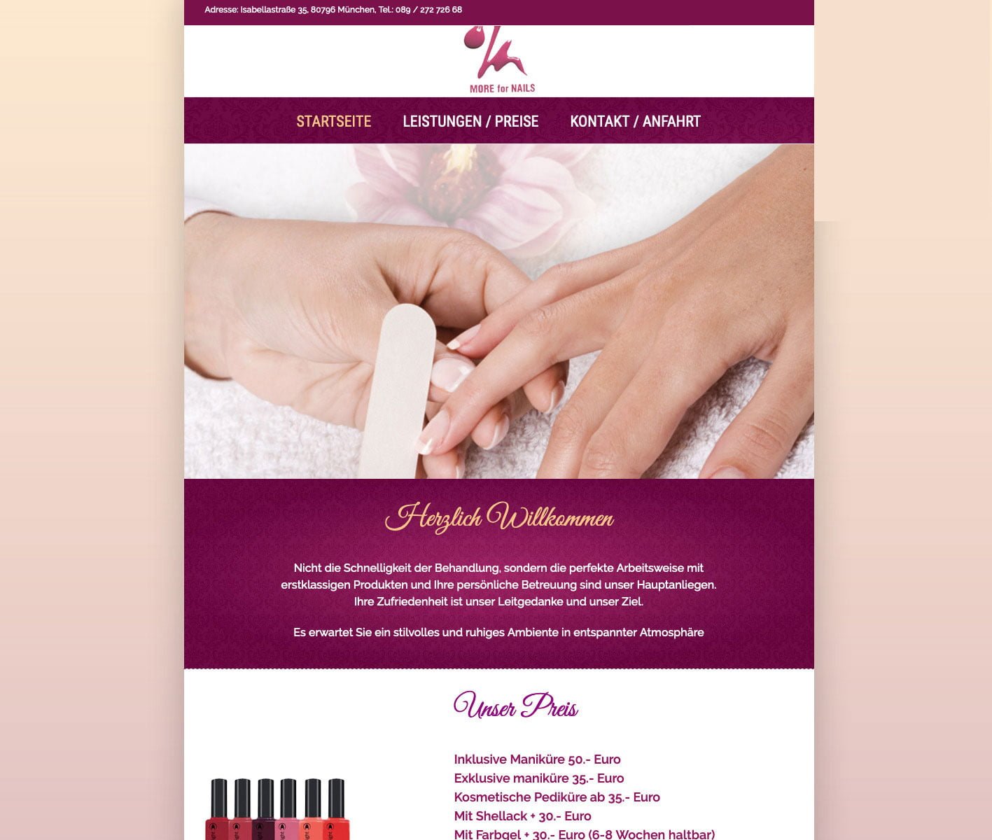 webdesign more for nails preview