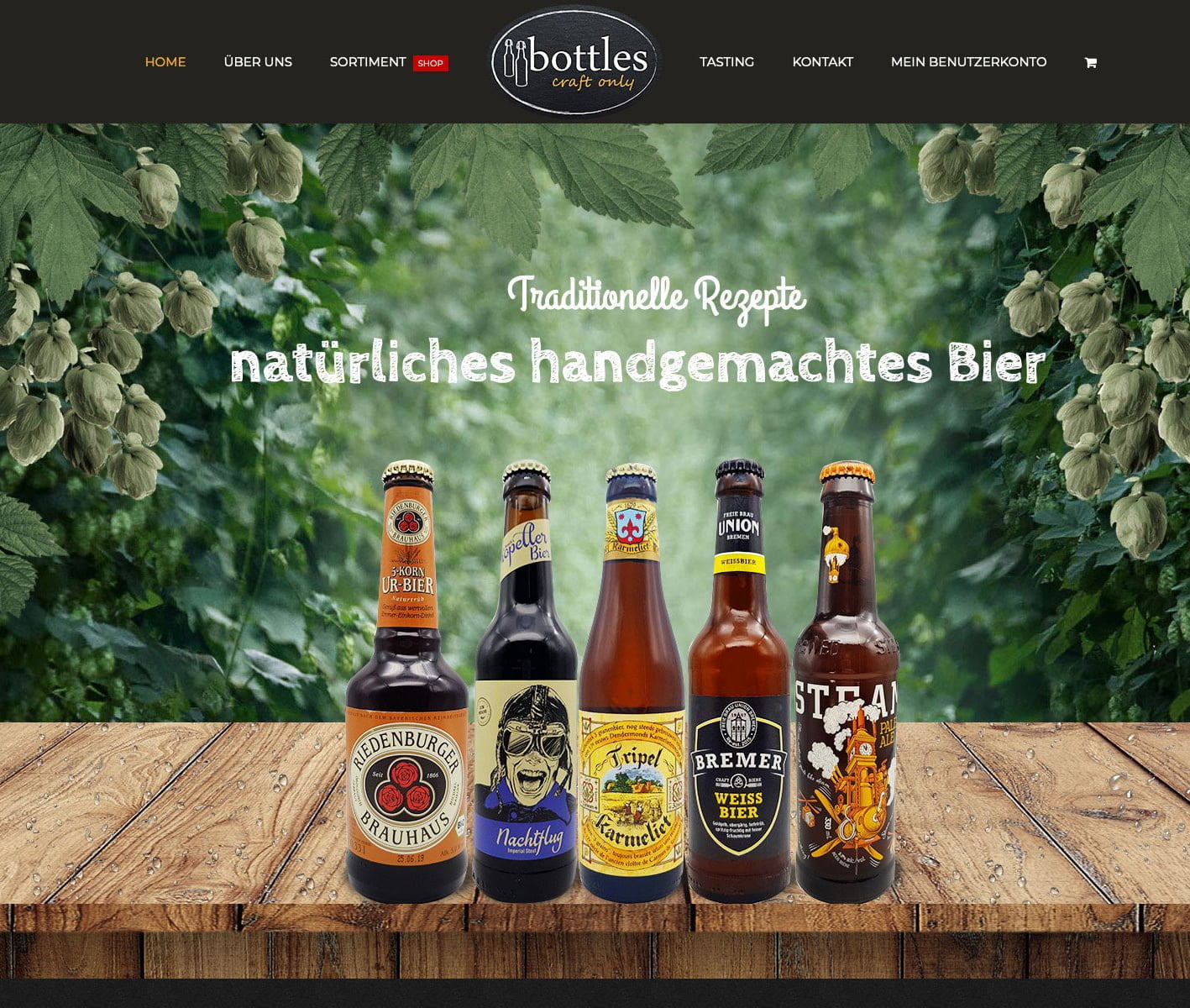 webdesign shop bottles goettingen preview