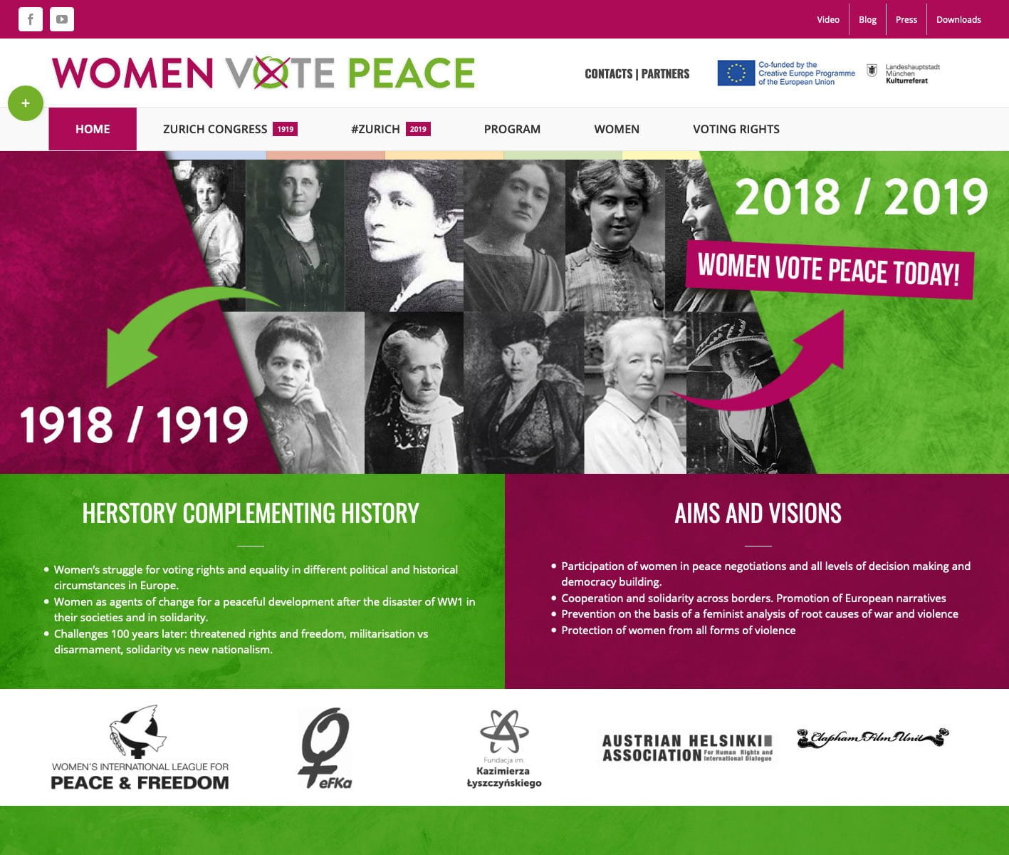 webdesign women vote peace preview