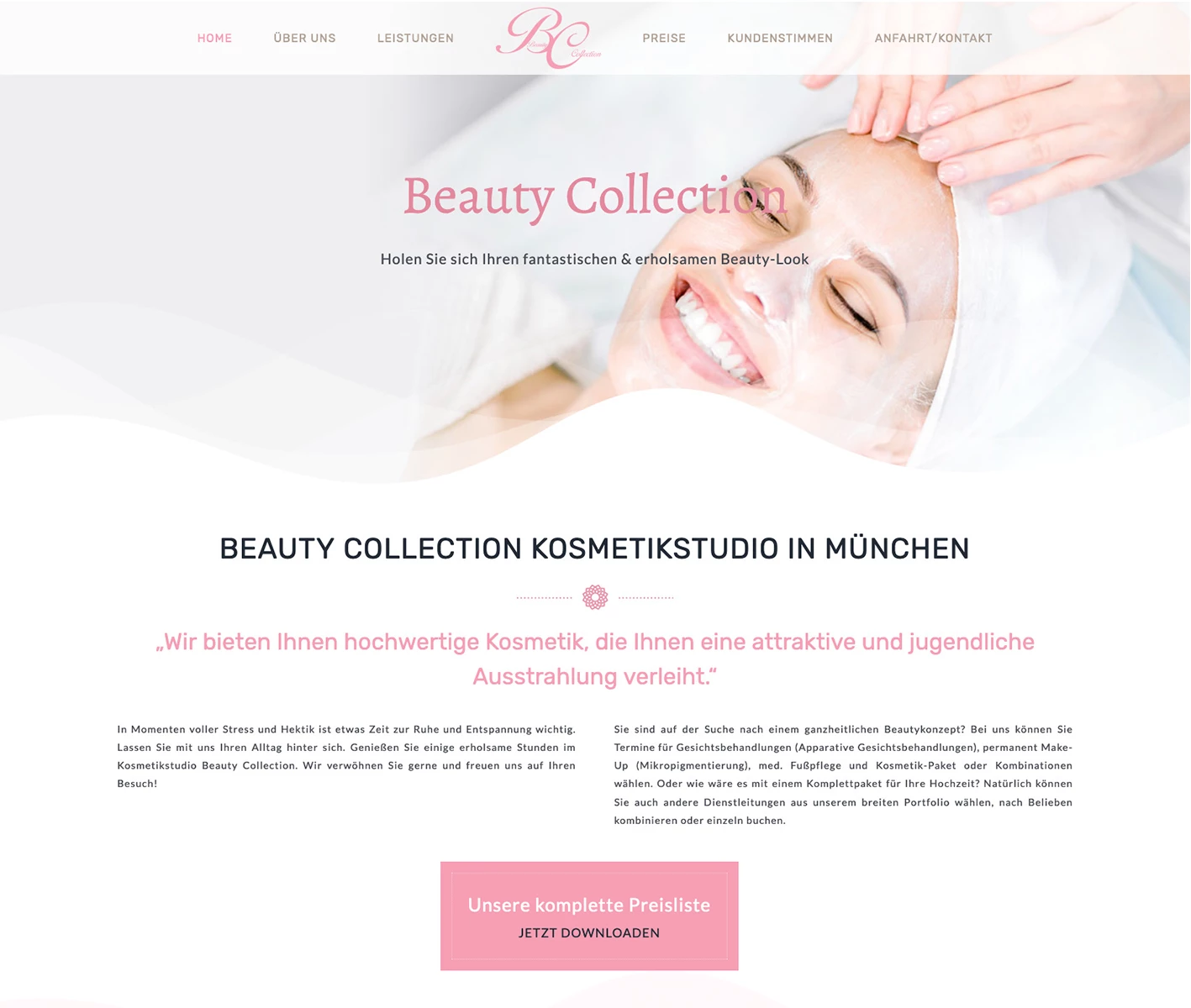 webdesign beauty collection muc