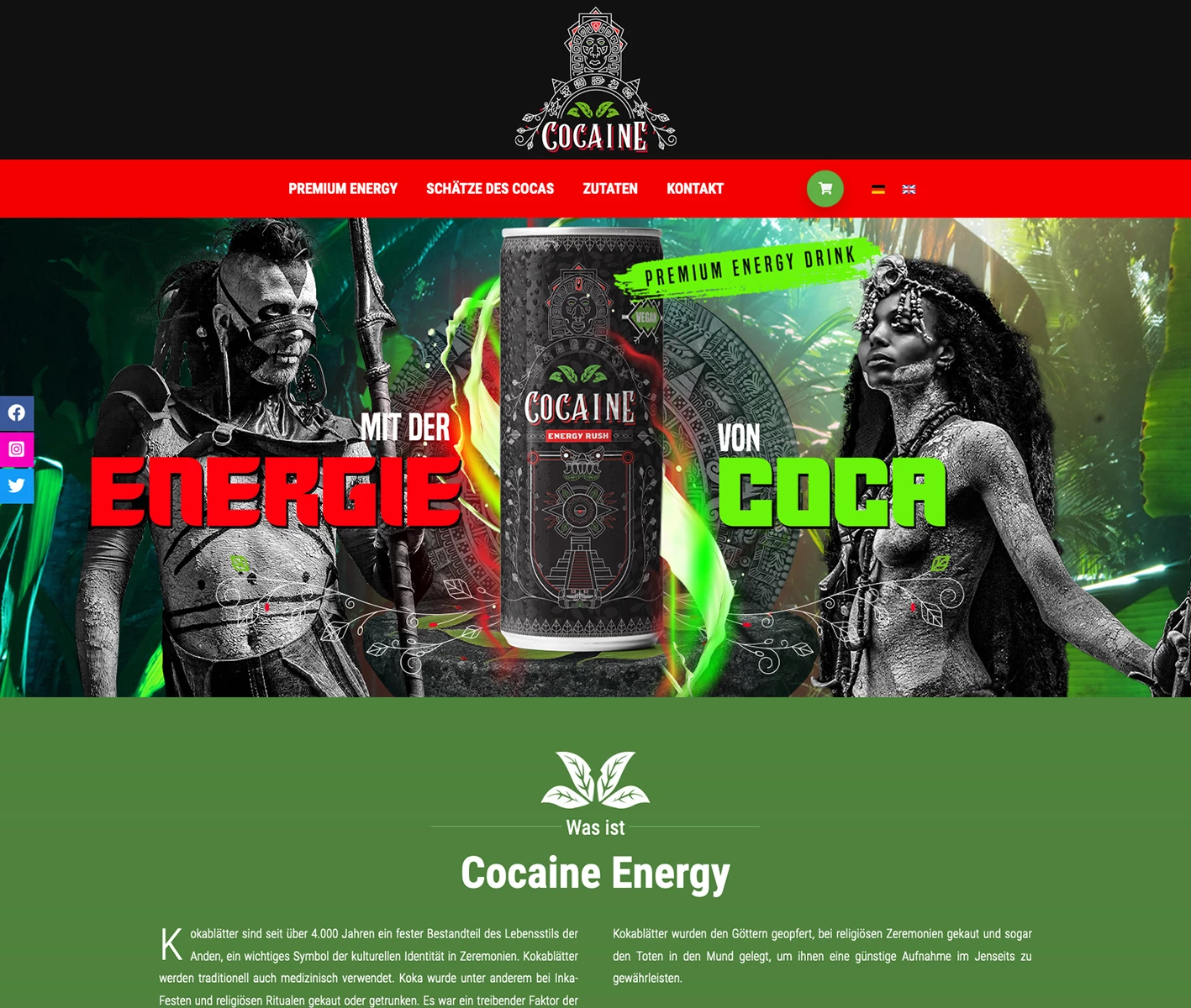 webdesign cocaine energy