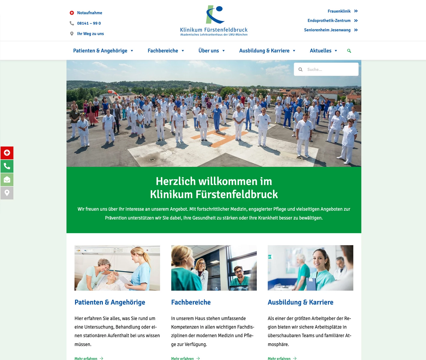 webdesign klinikum fuerstenfeldbruck